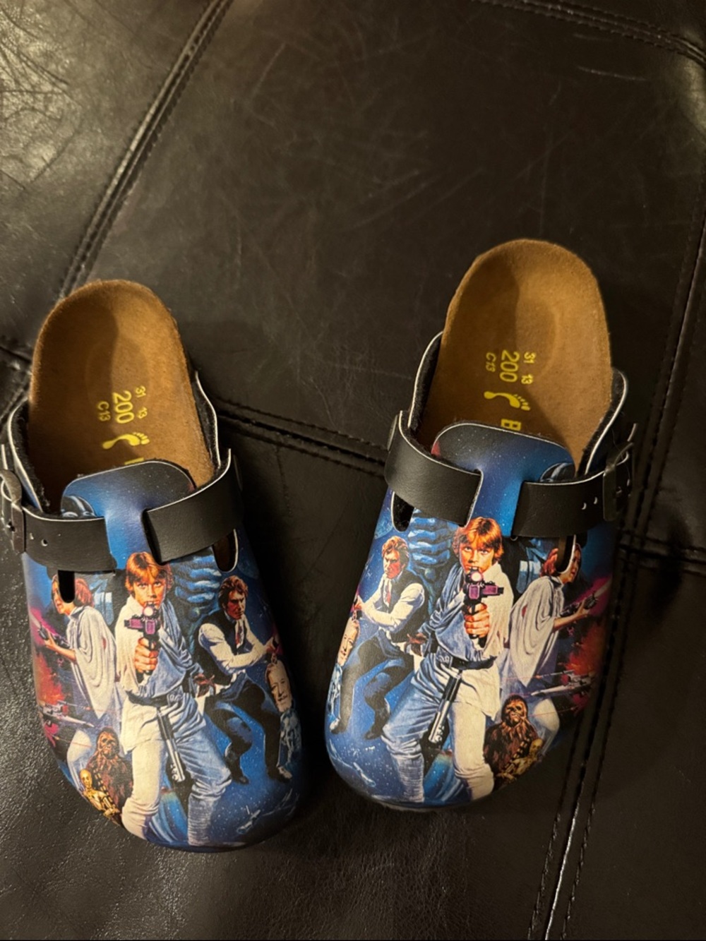 Birkenstock Star Wars Suede Footbed Boston Clogs size 13 child Like New